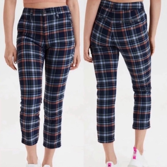 American Eagle Outfitters Denim - AEO súper hi-rise skinny plaid trouser